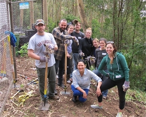 An awesome group posing mid-workday