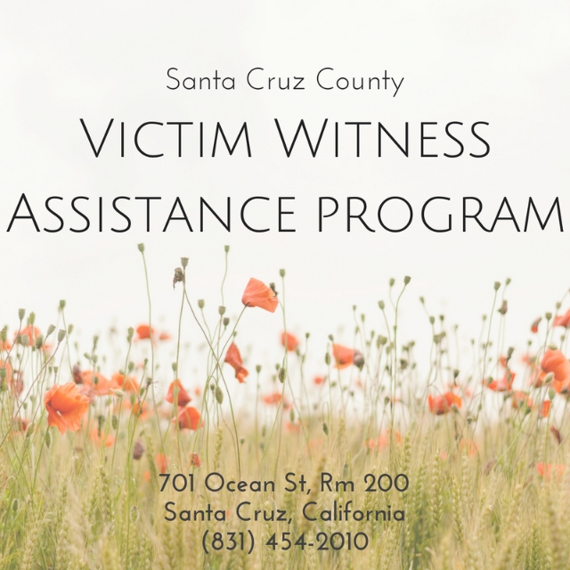 Santa Cruz County Victim Witness Assistance Program volunteer